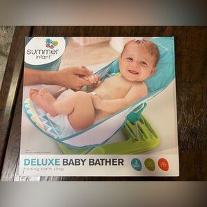 Summer Infant Deluxe Baby Bather Folding Bath Sling 3 position compact travel